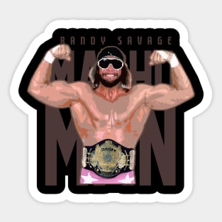 macho man wrestling Sticker